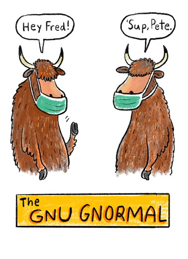 Gnu Normal New Normal Card Cover