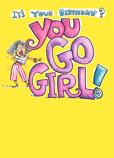 Go Girl 5x7 greeting Card Cover
