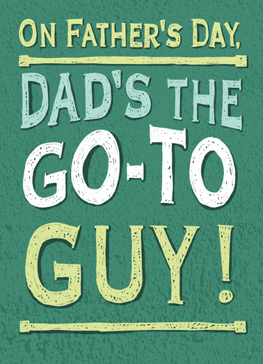 Go To Guy For Any Dad Card Cover