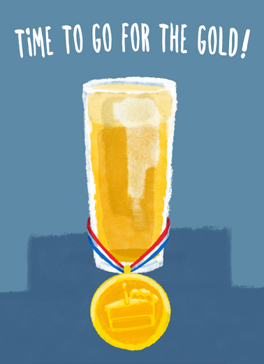 Go for the Gold Beer Ecard Cover
