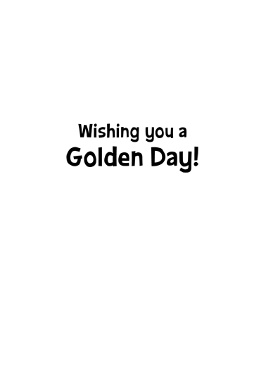 Golden Dog Cute Animals Ecard Inside