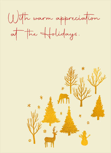 Golden Scene Christmas Ecard Cover