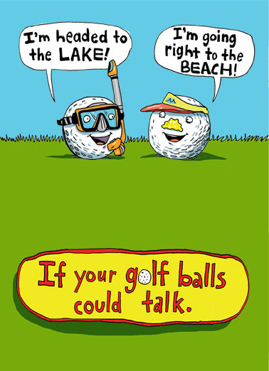 Golf Balls Could Talk For Brother Card Cover