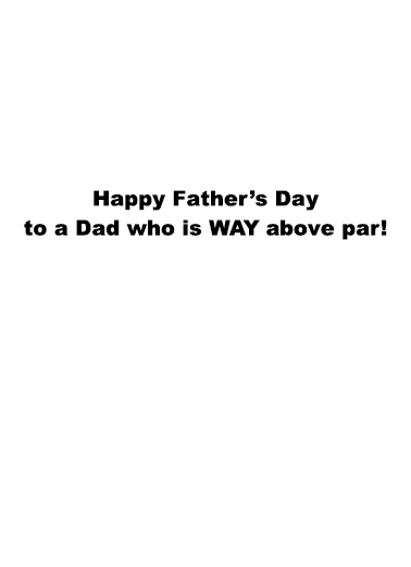 Golf Dad Today FD  Card Inside