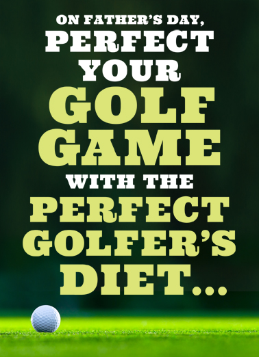 Golf Diet FD Father's Day Ecard Cover
