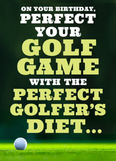 Golf Diet Birthday Ecard Cover