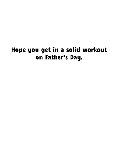 Golf Exercise Father's Day Card Inside