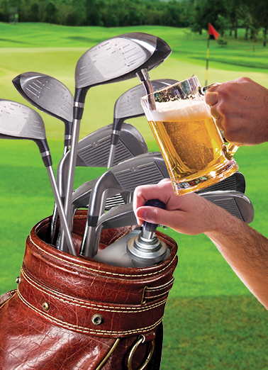 Golf Keg FD Father's Day Ecard Cover