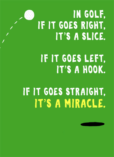 Golf Miracle Golf Ecard Cover