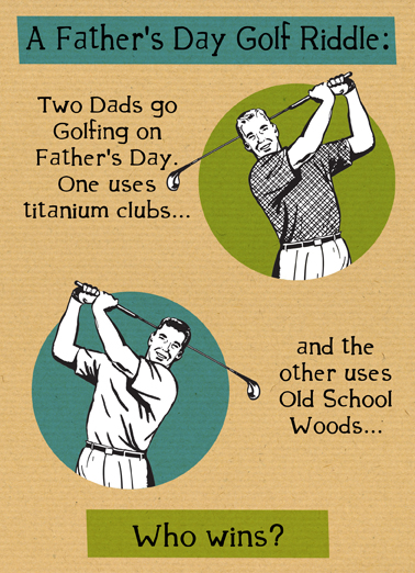 Golf Riddle For Any Dad Card Cover