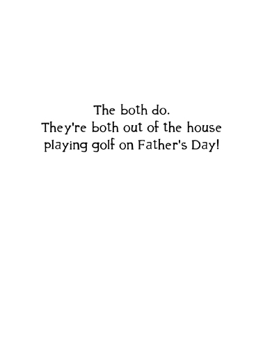 Golf Riddle Father's Day Ecard Inside