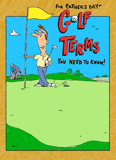 Golf Terms Father's Day Ecard Cover