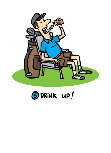 Golf Tips Dad Illustration Card Inside