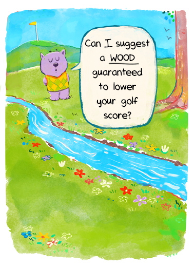 Golf Wood Golf Card Cover
