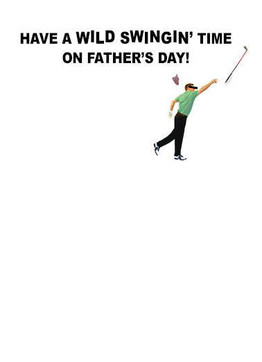 Golfers Gone Wild fd Father's Day Ecard Inside