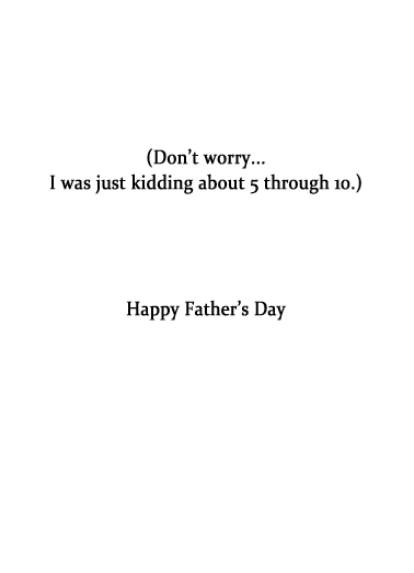 Golfmandments FD Father's Day Ecard Inside