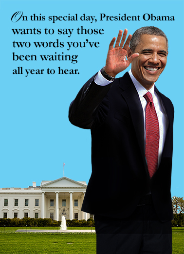 Good Bye Obama 5x7 greeting Card Cover