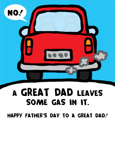 Good Dad Car Illustration Ecard Inside