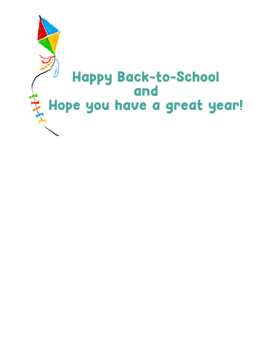 Good Luck This Year Back to School Card Inside