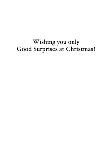 Good Surprises XMAS Christmas Card Inside
