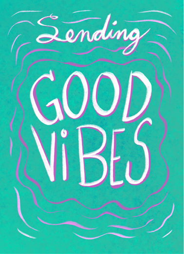 Good Vibes Lettering Ecard Cover