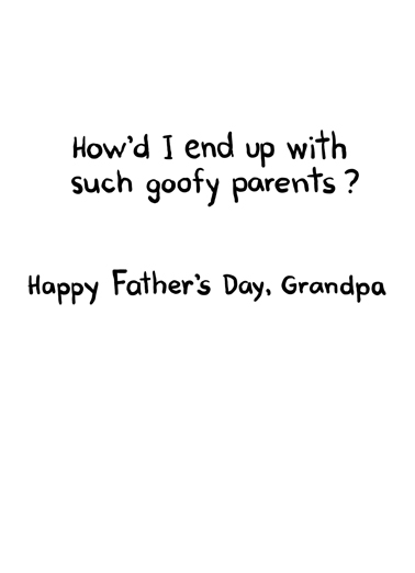 Goofy Father's Day Card Inside