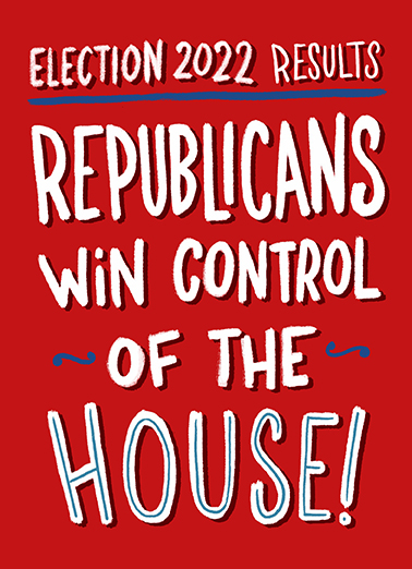 Gop Wins House 5x7 greeting Card Cover