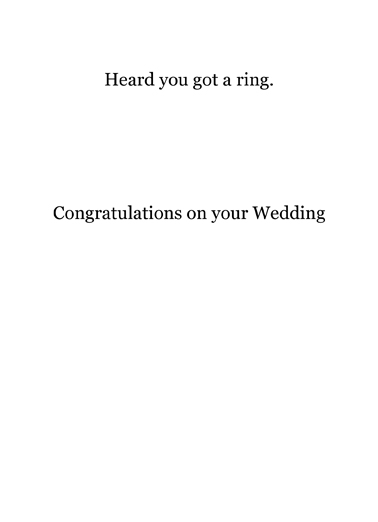 Got A Ring Wedding Ecard Inside