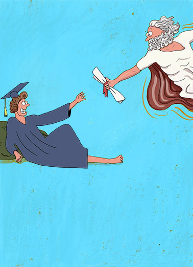 Grad Miracle Cartoons Card Cover