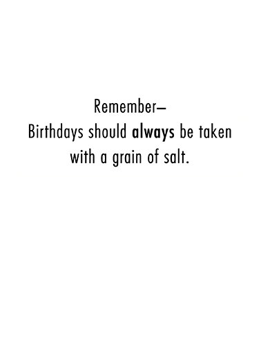 Grain of Salt Wishes Card Inside