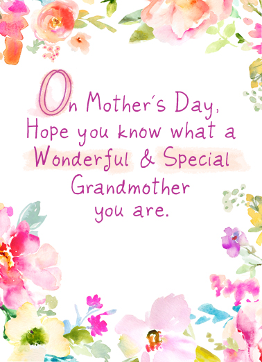 Grandma Watercolor MD Mother's Day Ecard Cover