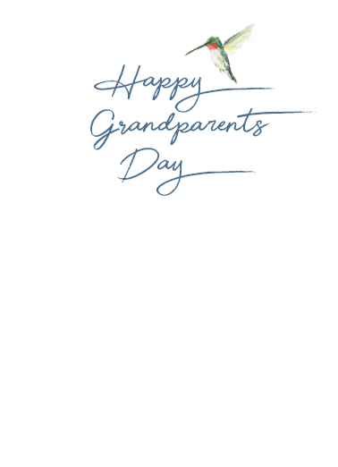 Grandparents Day Hummingbird  Card Inside