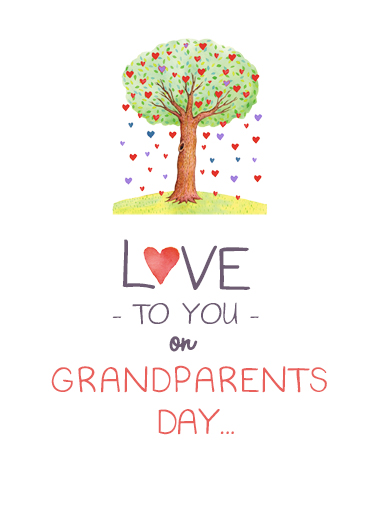 Grandparents Day Tree Grandparents Day Card Cover