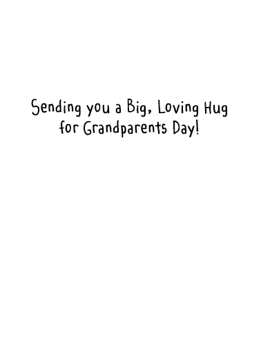 Grandparents Hug For Grandma Card Inside