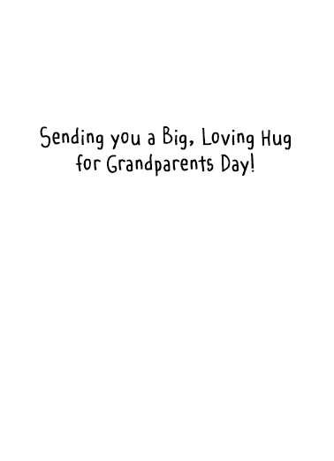 Grandparents Hug For Grandma Card Inside