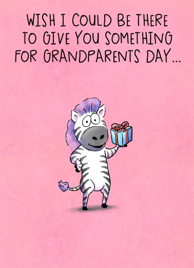 Grandparents Zebra Grandparents Day Card Cover