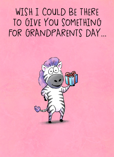 Grandparents Zebra  Ecard Cover