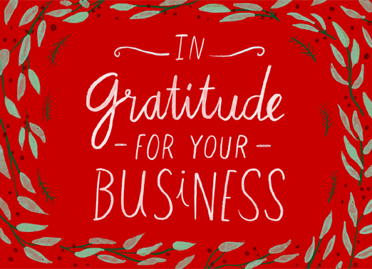 Gratitude for Business  Card Cover