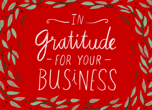 Gratitude for Business  Ecard Cover