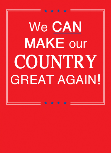 Great Again 5x7 greeting Card Cover