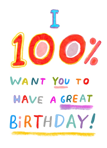 Great Birthday 100  Card Cover