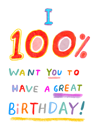 Great Birthday 100  Ecard Cover