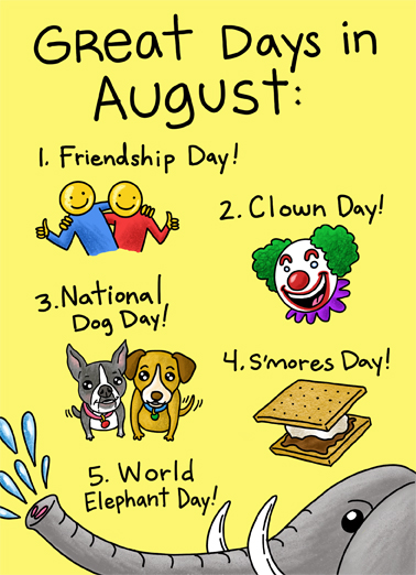 Great Days August  Ecard Cover