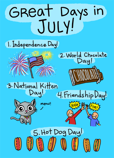 Great Days July 4th of July Ecard Cover