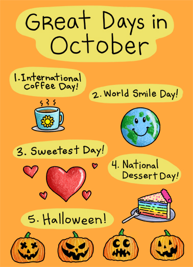 Great Days October October Birthday Ecard Cover