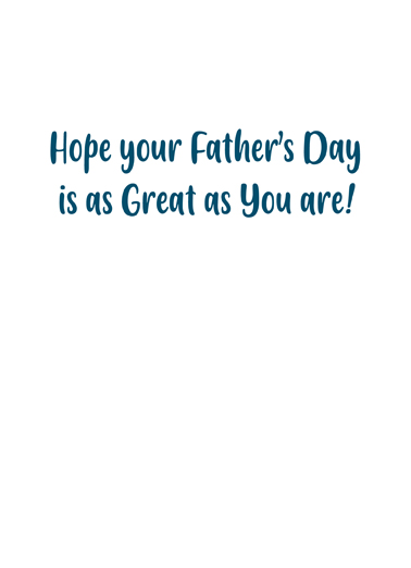 Great Father's Day Lettering Card Inside