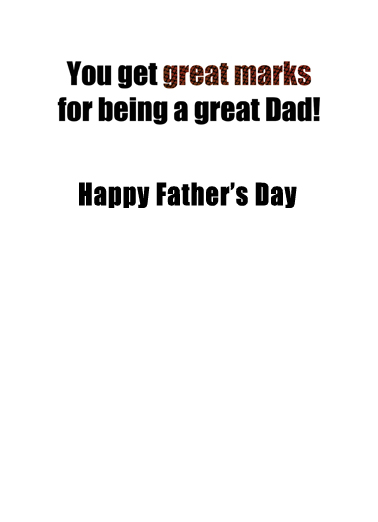Great Marks FD Father's Day Ecard Inside