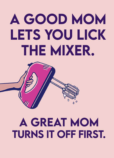 Great Mom Mixer Mother's Day Card Cover