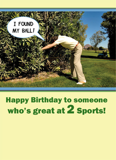 Great at 2 Sports Golf Ecard Cover