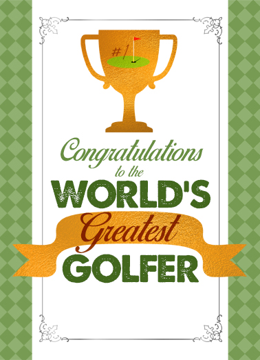 Greatest Golfer Award Golf Card Cover